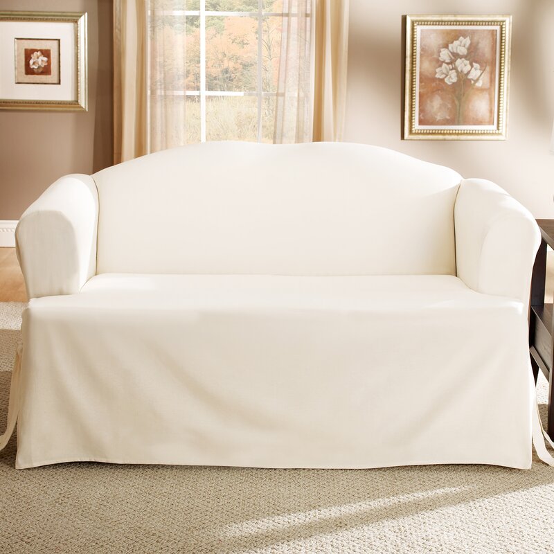 Sure Fit Cotton Duck TCushion Loveseat Slipcover & Reviews Wayfair.ca